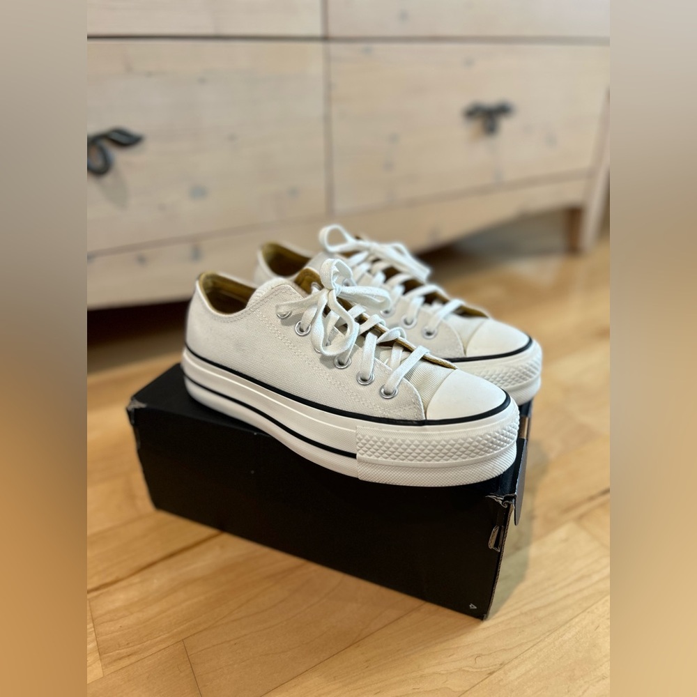 Converse platform off white / gold / blue